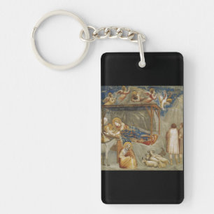 Giotto di Bondone Die Geburt Christi Fine Art Coll Schlüsselanhänger