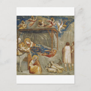 Giotto di Bondone Die Geburt Christi Fine Art Samm Feiertagspostkarte