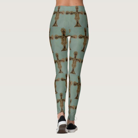Giotto di Bondone – Kruzifix Crocifisso Scrovegni Leggings (Rückseite)
