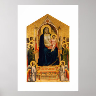 Giotto Ognissanti ( Allerheiligen) Madonna Maestà, Poster