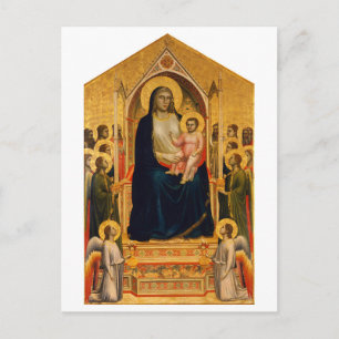 Giotto Ognissanti ( Allerheiligen) Madonna Maestà, Postkarte