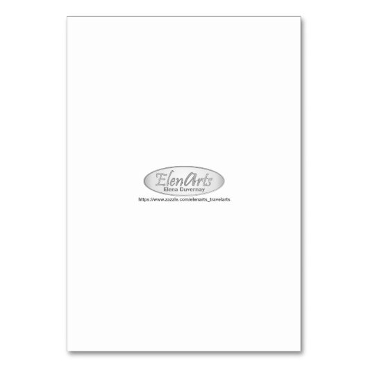 Giotto's Bell Tower in Florenz, Italien Tischnummer (Rückseite)