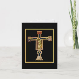 Giotto's Crucifix circa 1290 - 1295 sympathy card. Dankeskarte