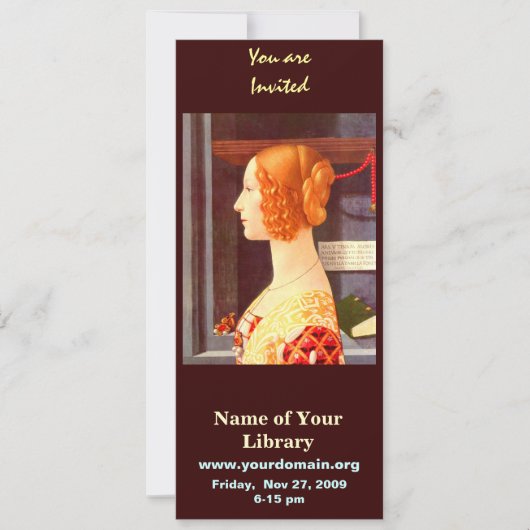 Giovanna Tornabuoni Einladung (Vorderseite)