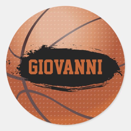 Giovanni Basketball Name Stickers (Vorderseite)