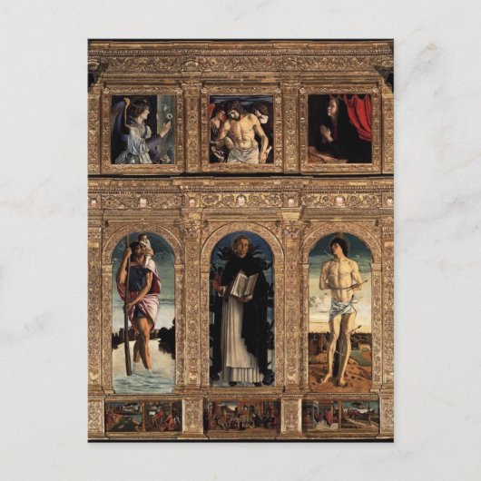 Giovanni Bellini-Polyptych von San Vincenzo Ferrer Postkarte (Vorderseite)