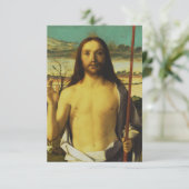 Giovanni Bellini’s Christ Blessing Holy Card Dankeskarte (Stehend Vorderseite)