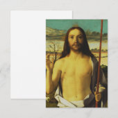 Giovanni Bellini’s Christ Blessing Holy Card Dankeskarte (Vorne/Hinten)