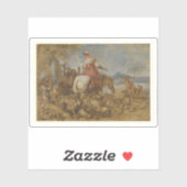 Giovanni Benedetto Castiglione - Pastorale Reise Aufkleber (Blatt)