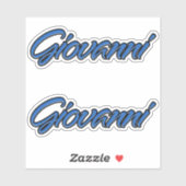 Giovanni Name blue Aufkleber Sticker Stickerset (Blatt)