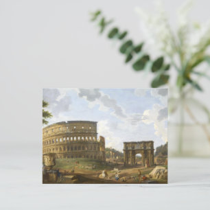 Giovanni Paolo Panini Blick auf das Kolosseum Postkarte