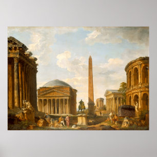 Giovanni Paolo Panini Das Pantheon und andere Monu Poster