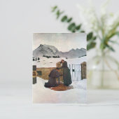 Giovanni Segantini - Der Schmerz der Trauer Postkarte (Stehend Vorderseite)