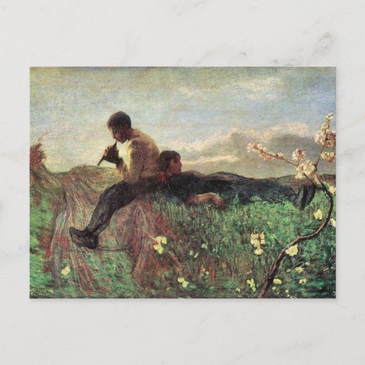 Giovanni Segantini - Idyll Postkarte (Vorderseite)