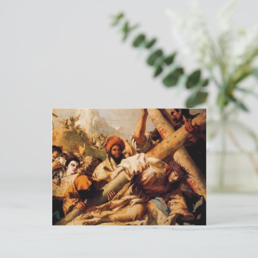 Giovanni Tiepolo-Christi fällt auf dem Weg nach Ca Postkarte (Stehend Vorderseite)
