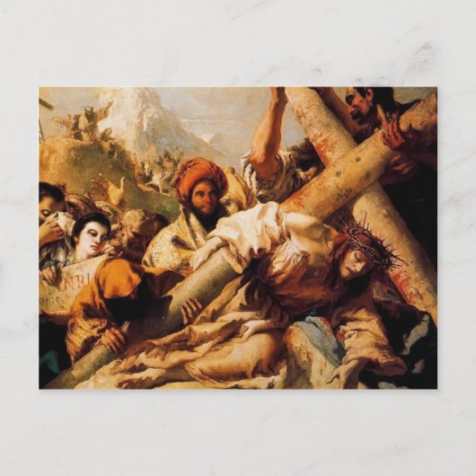 Giovanni Tiepolo-Christi fällt auf dem Weg nach Ca Postkarte (Vorderseite)