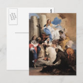 Giovanni Tiepolo - Die Jungfrau mit sechs Heiligen Postkarte (Vorne/Hinten)