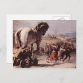 Giovanni Tiepolo - Verarbeitung des Trojaners Postkarte (Vorne/Hinten)