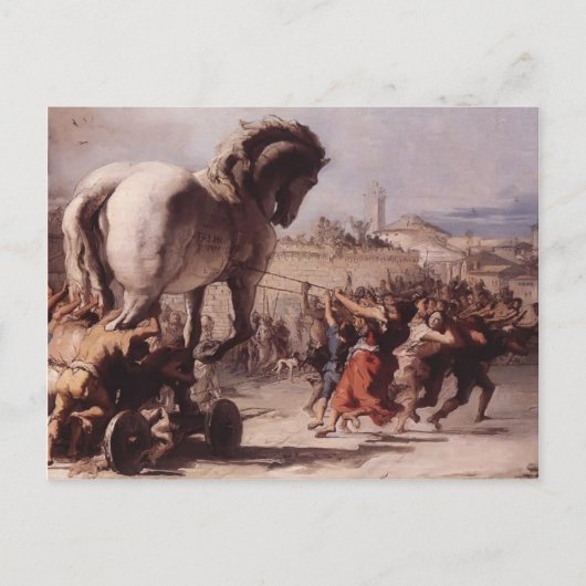 Giovanni Tiepolo - Verarbeitung des Trojaners Postkarte (Vorderseite)