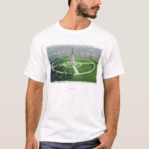 Gipfel-Ansicht des MA-Staats-Denkmal-Leuchtfeuers T-Shirt