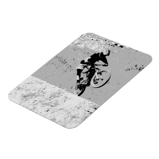 Gipfel des Berges - Mountain Biker Magnet (Linke Seite)