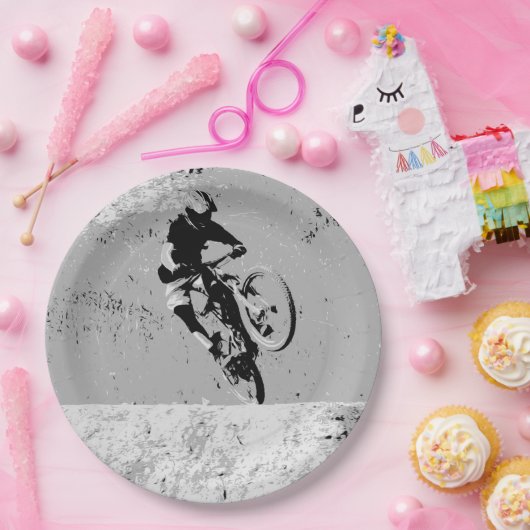 Gipfel des Berges - Mountain Biker Pappteller (Party)