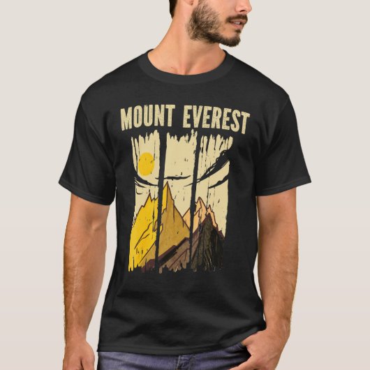 Gipfel des Mount Everest Mountain T-Shirt (Vorderseite)
