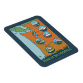 Gipfel des Nordwestens - 5 verschiedene Berge Magnet (Rechte Seite)