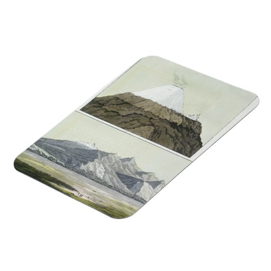 Gipfel von Cotopaxi (oben) und der Ausbruch von Co Magnet (Linke Seite)