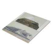 Gipfel von Cotopaxi (Spitze) und die Eruption von Fliese (Seite)