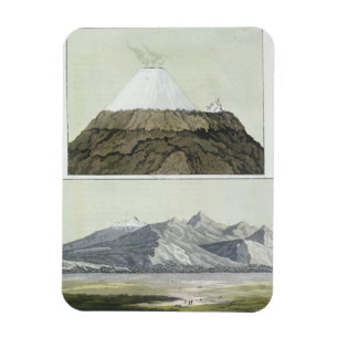 Gipfel von Cotopaxi (Spitze) und die Eruption von Magnet