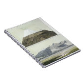 Gipfel von Cotopaxi (Spitze) und die Eruption von Notizblock (Rechte Seite)