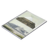 Gipfel von Cotopaxi (Spitze) und die Eruption von Notizblock (Linke Seite)