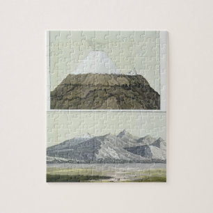 Gipfel von Cotopaxi (Spitze) und die Eruption von Puzzle