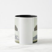 Gipfel von Cotopaxi (Spitze) und die Eruption von Tasse (Zentrum)