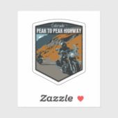 Gipfel zu Spitze landschaftliche durch colado fels Aufkleber (Blatt)