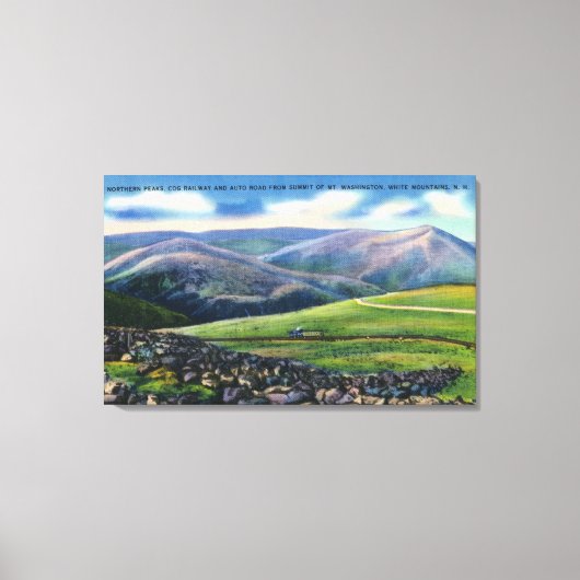 Gipfelansicht der Zahnradbahn, nördliche Spitzen Leinwanddruck (Vorderseite)