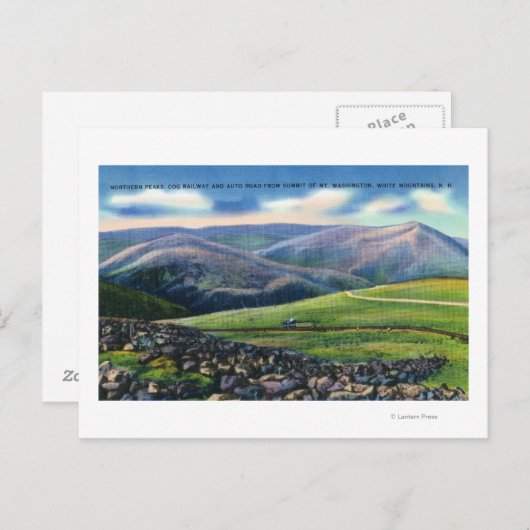 Gipfelansicht der Zahnradbahn, nördliche Spitzen Postkarte (Vorne/Hinten)