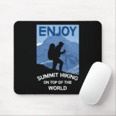 Gipfelgebirge Wandern | Trekking | Tasse Mousepad (Mit Mouse)