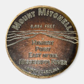 Gipfelmarkierung Mount Mitchell Black Mountains NC Magnet (Vorne)