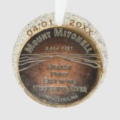 Gipfelmarkierung Mount Mitchell Blue Ridge Mountai Ornament (Vorderseite)