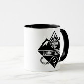 Gipfelstürmer Bergsteiger Abzeichen Design Tasse (VorderseiteRechts)