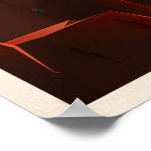 GIPFELTREFFEN OLYMPUS MONS Tour SpaceX Retro Mars Poster (Ecke)