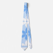 GIPFELTREIFENPATTERN SKY LARGE BLUE WHITE BLUME KRAWATTE (Vorderseite)