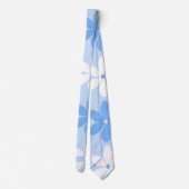 GIPFELTREIFENPATTERN SKY LARGE BLUE WHITE BLUME KRAWATTE (Rückseite)