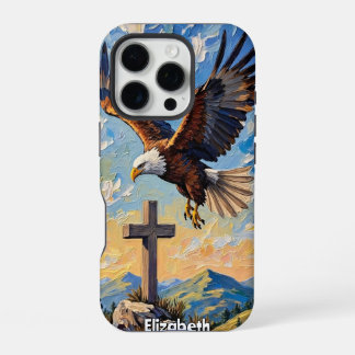 Gipfelwächter: Adler und Glaube iPhone 16 Pro Hülle