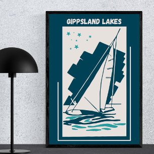 Gippsland-Seen in Australien - Segeln auf alten Sc Poster