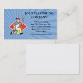 Gips-Maurerarbeit-Arbeitskraft-Cartoon Visitenkarte (Vorne/Hinten)