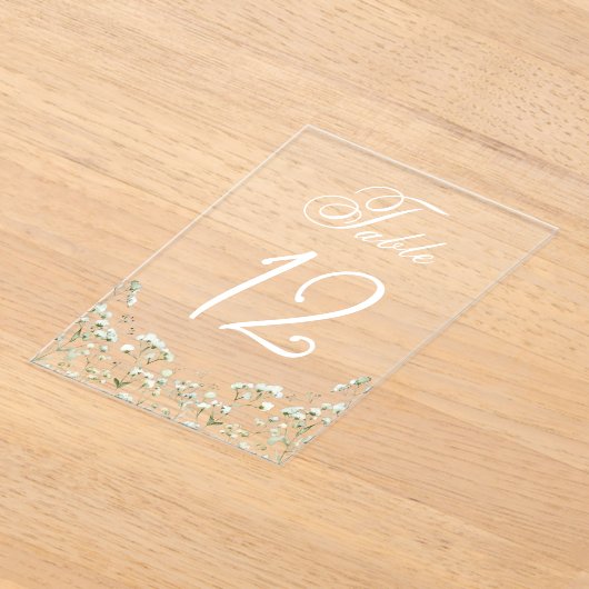 Gipskraut Akryllische Tischnummer (Ablage )