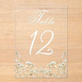 Gipskraut Akryllische Tischnummer